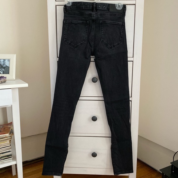 All Saints Rail Denim Mid Rise Ankle Zipper Hem - Picture 4 of 4